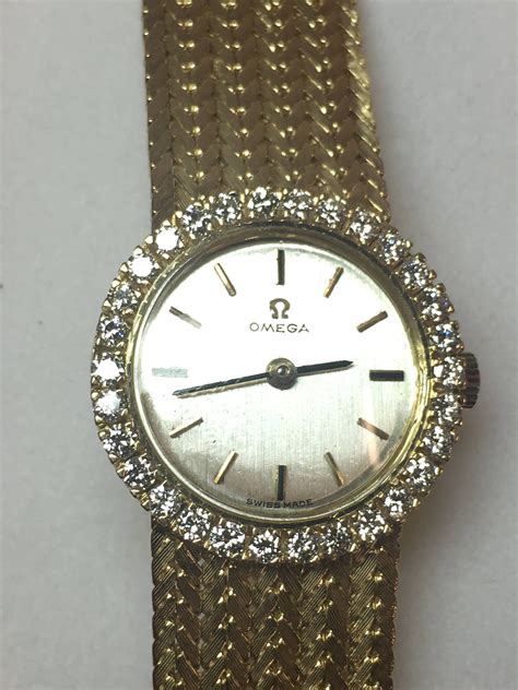 omega diamond watch vintage